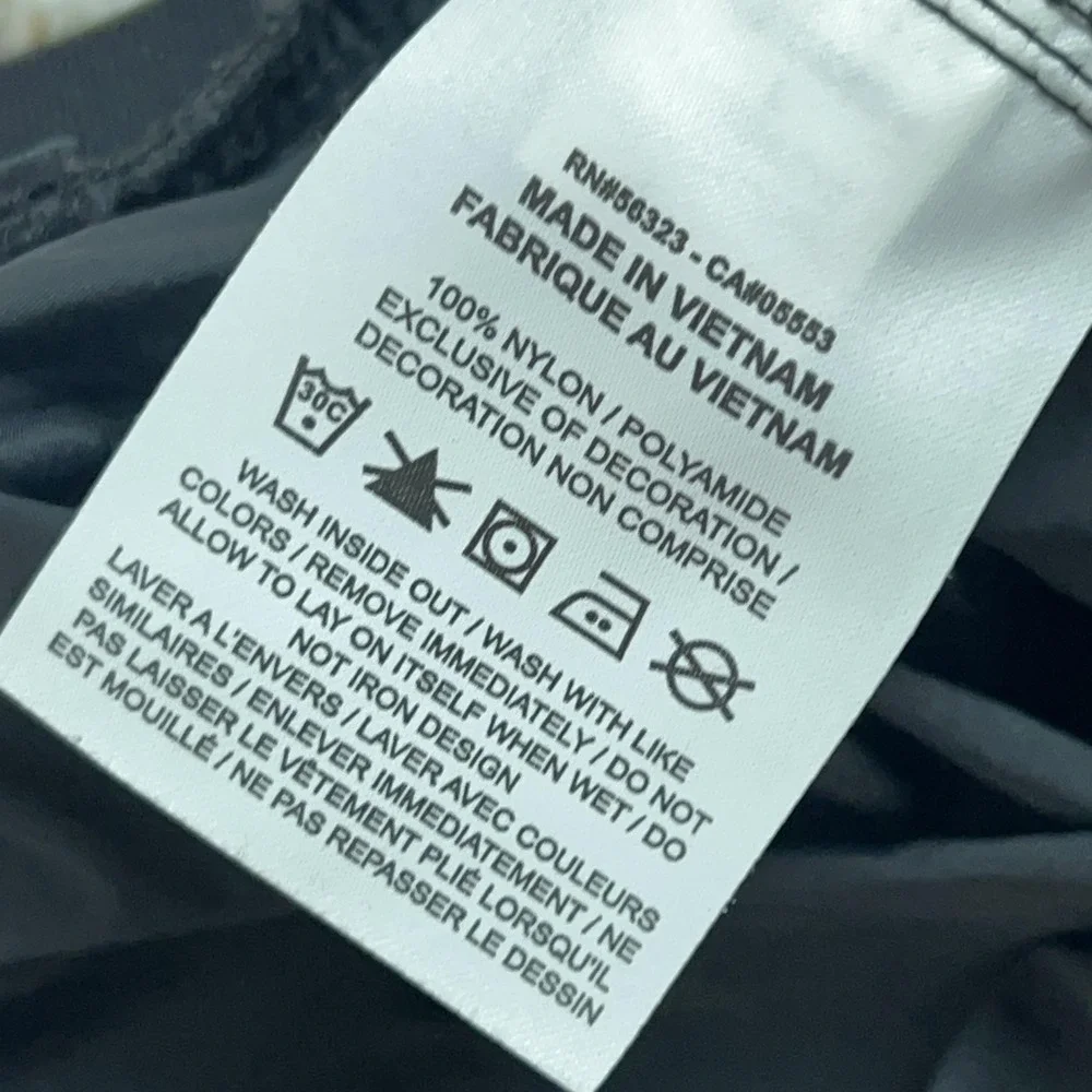 Nike Pants‎ Womens Large Black Nylon Track Straight Leg Gym Workout Sport Icon